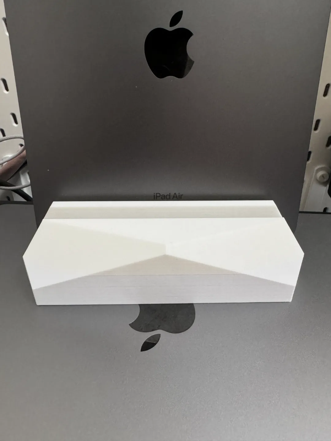 Geometric Dual Slot Laptop and Tablet Stand, photo 3 of 4 - Geometric Dual Slot Laptop and Tablet Stand Household