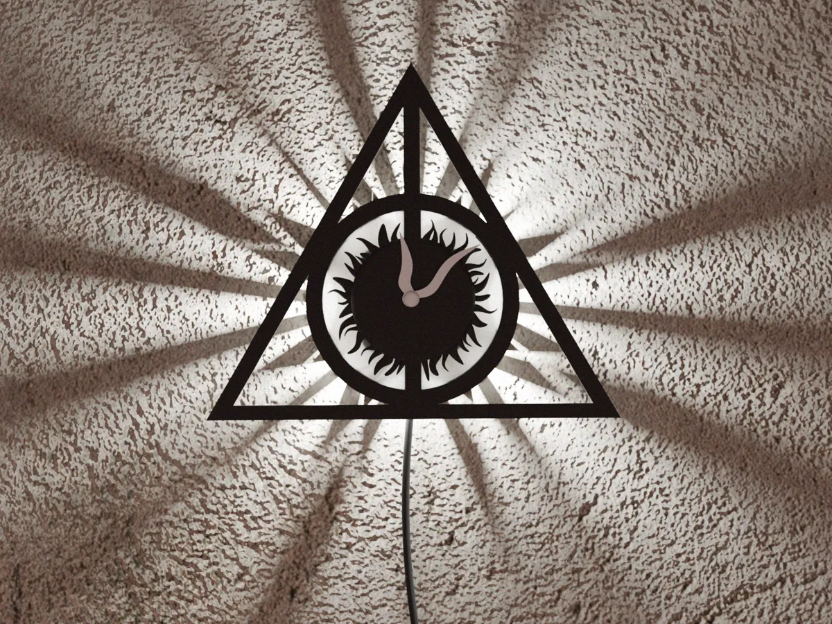 Harry Potter Deathly Hallows Clock/Lamp - Decor, in stock in India