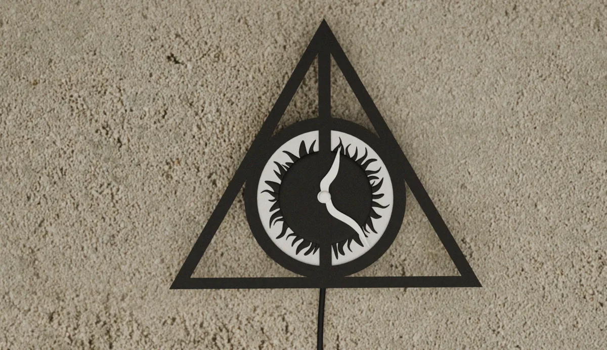 Harry Potter Deathly Hallows Clock/Lamp, photo 2 of 4 - Harry Potter Deathly Hallows Clock/Lamp Household