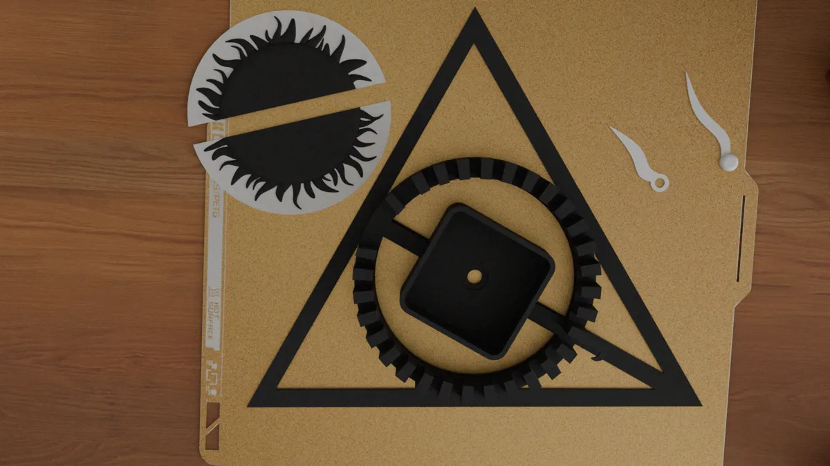 Harry Potter Deathly Hallows Clock/Lamp, photo 3 of 4 - Harry Potter Deathly Hallows Clock/Lamp Household