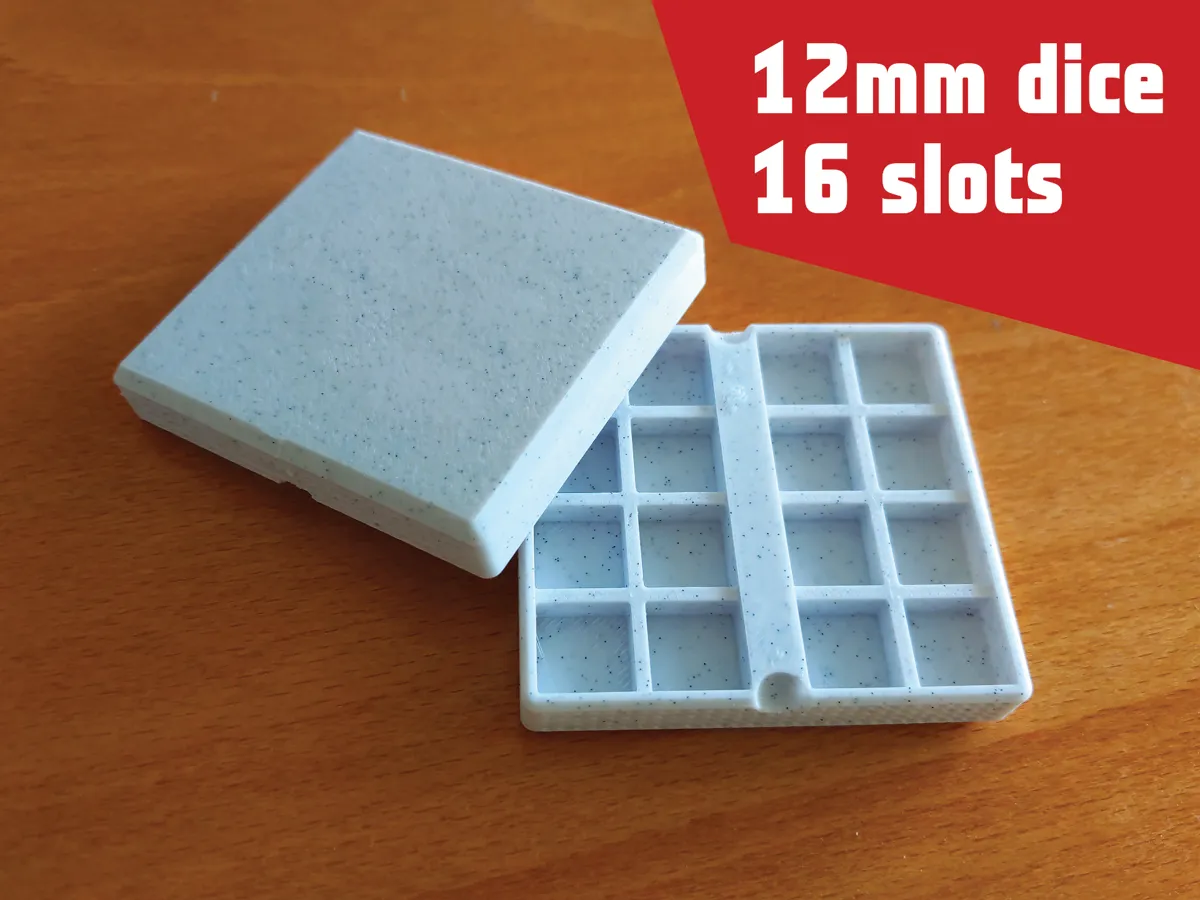 12mm d6 Dice Box with Magnets (16 slots) - Board Games, in stock in India