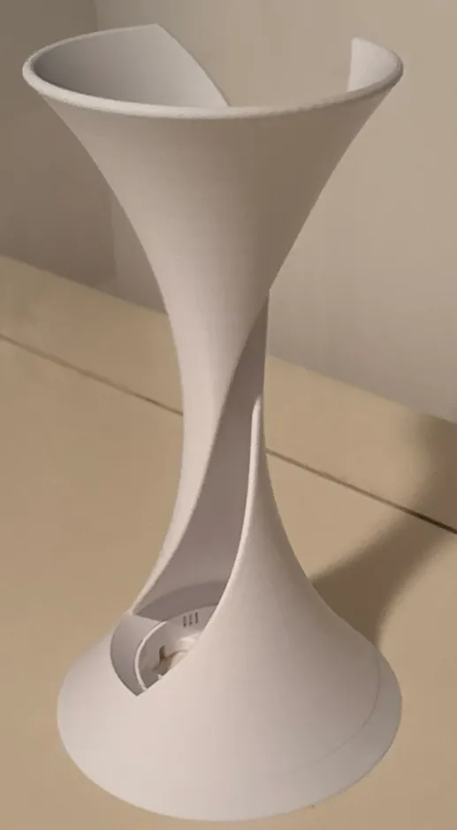 Minimalist Twisted Table Lamp Design, photo 3 of 3 - Minimalist Twisted Table Lamp Design Lamps & Lighting