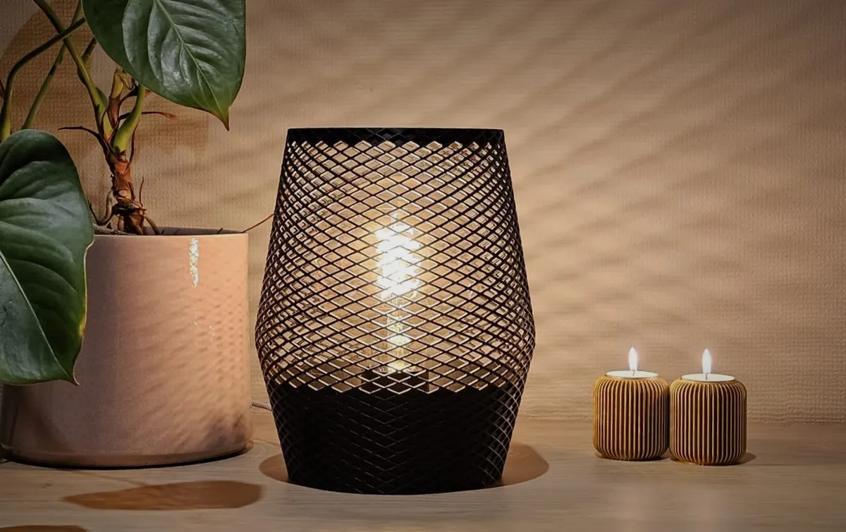 Open-Weave Lamp, Unique Modern Decorative Light, photo 3 of 3 - Open-Weave Lamp, Unique Modern Decorative Light Household