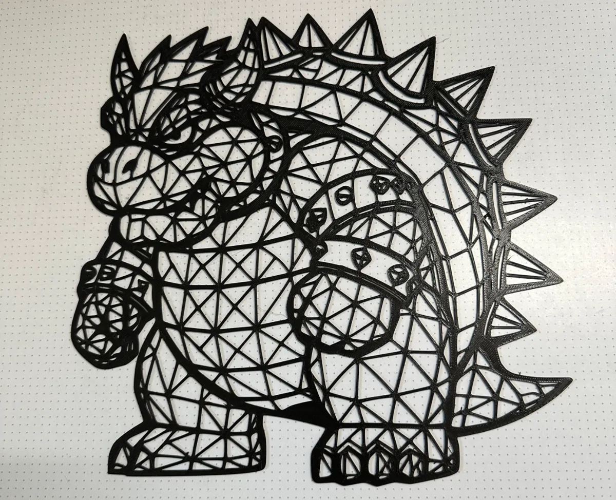 Bowser LineArt / WallArt - 2D Art, in stock in India