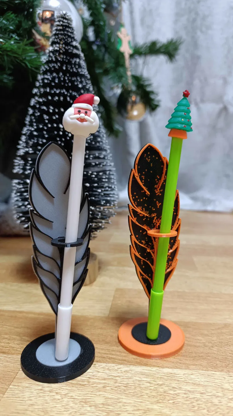 feather pen holder, photo 2 of 2 - feather pen holder Art