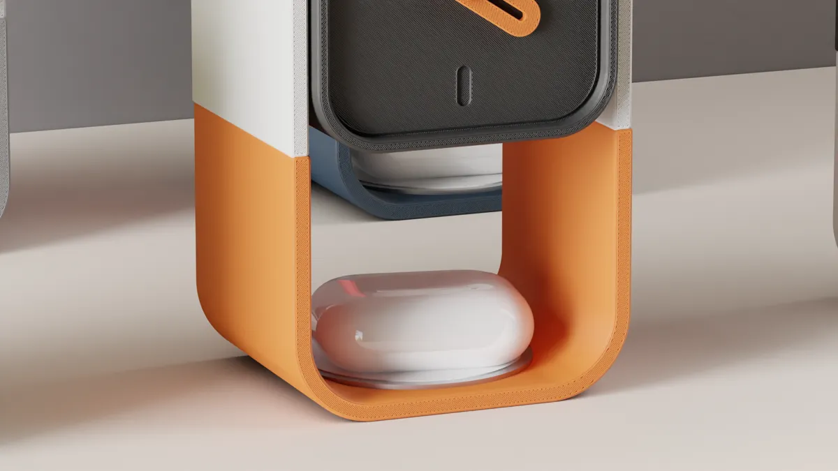 Desk Clock With Airpod Charger and Storage., photo 4 of 4 - Desk Clock With Airpod Charger and Storage. Mobile & Device Accessories
