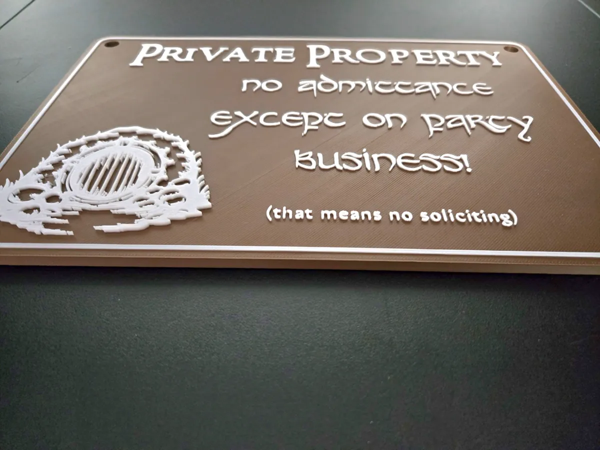 LOTR No Soliciting Sign, photo 3 of 3 - LOTR No Soliciting Sign Home Decor Items