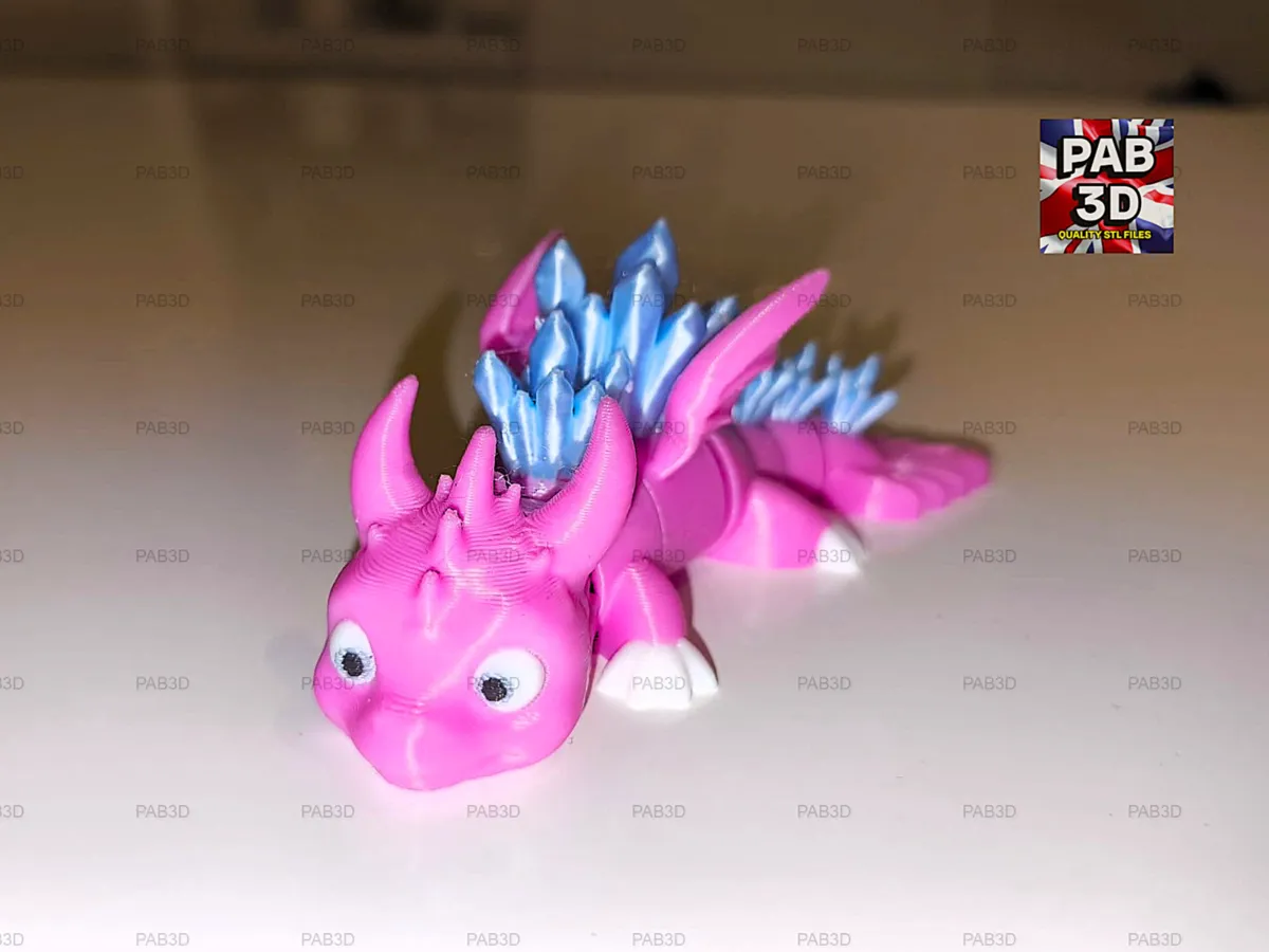 Articulated flexi baby crystal dragon
