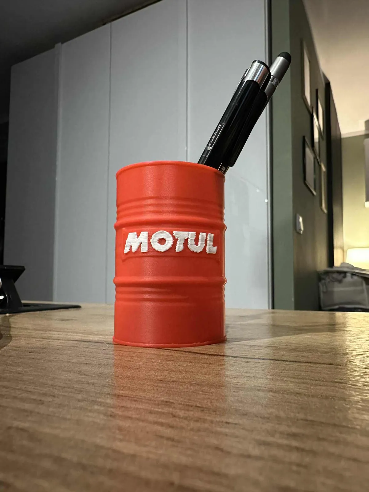 Oil Barrel Pen Holder, Garage Desk Organizer, photo 4 of 4 - Oil Barrel Pen Holder, Garage Desk Organizer Desk & Office