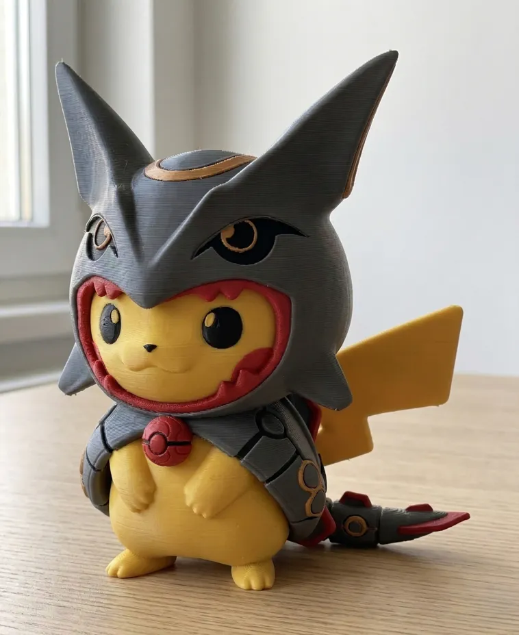 Pikachu Rayquaza Poncho, Multicolor Figure, photo 3 of 3 - Pikachu Rayquaza Poncho, Multicolor Figure Figurines & Collectibles