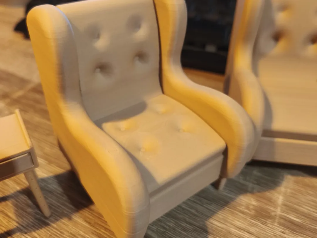 Miniature dollhouse armchair