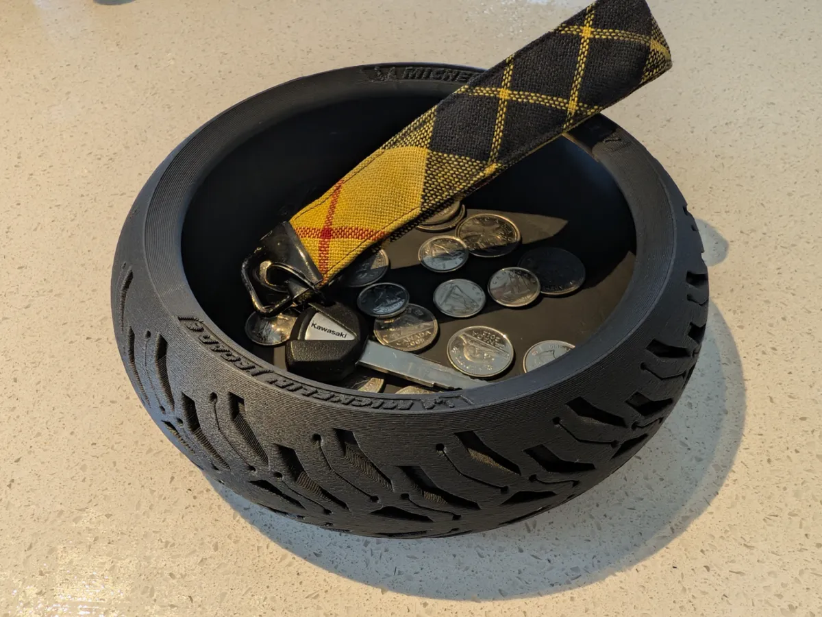 Motorcycle Tire Catch-all Bowl