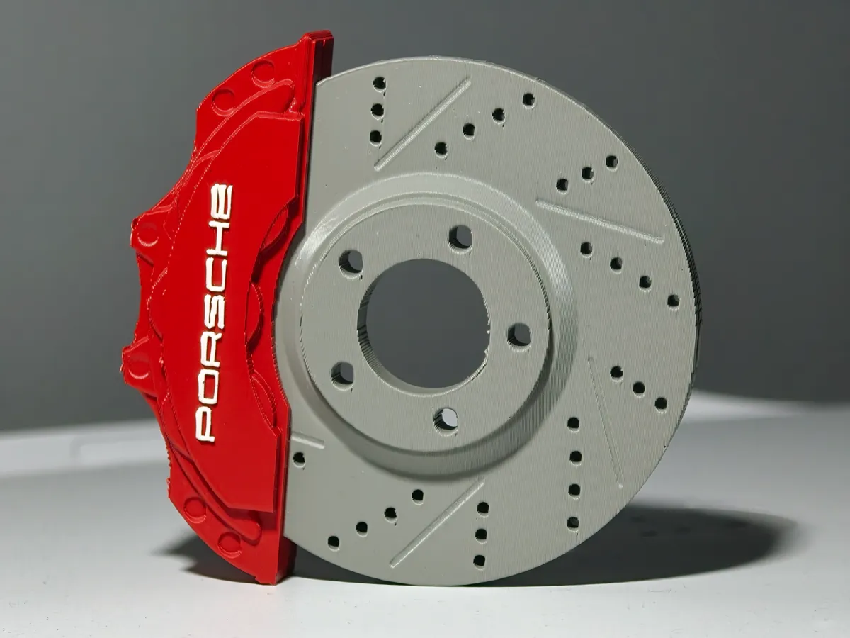 Porsche Style BREMBO Brake Caliper & Drilled Rotor