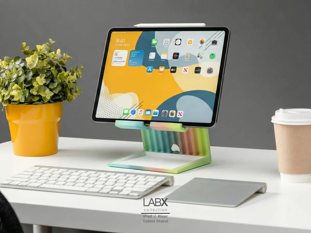 Modern Desk iPad and Tablet Riser Stand