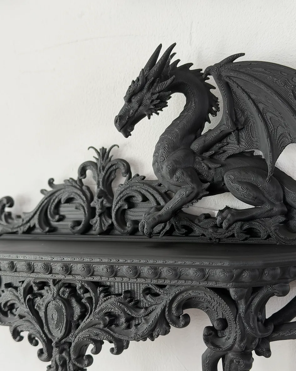 Gothic Dragon Wall Shelf, Decorative Display Shelf, photo 3 of 3 - Gothic Dragon Wall Shelf, Decorative Display Shelf Storage & Organisation