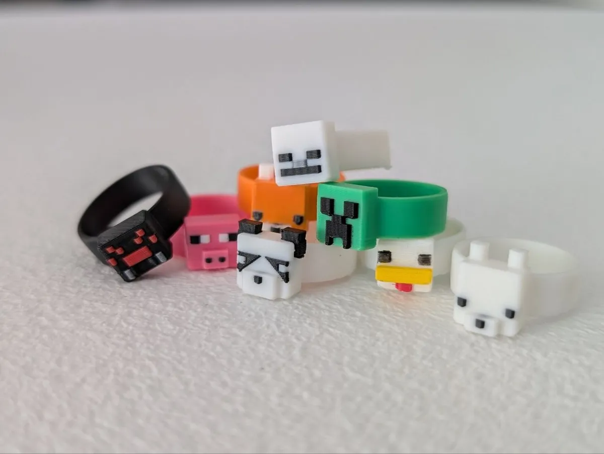 MineRings Chicken, Minecraft Character Rings, photo 3 of 4 - MineRings Chicken, Minecraft Character Rings Fashion