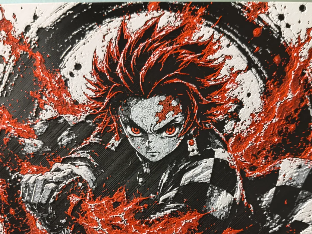 Tanjiro Kamado ColorPop | HueForge - Photo Art & Lithophanes, in stock in India