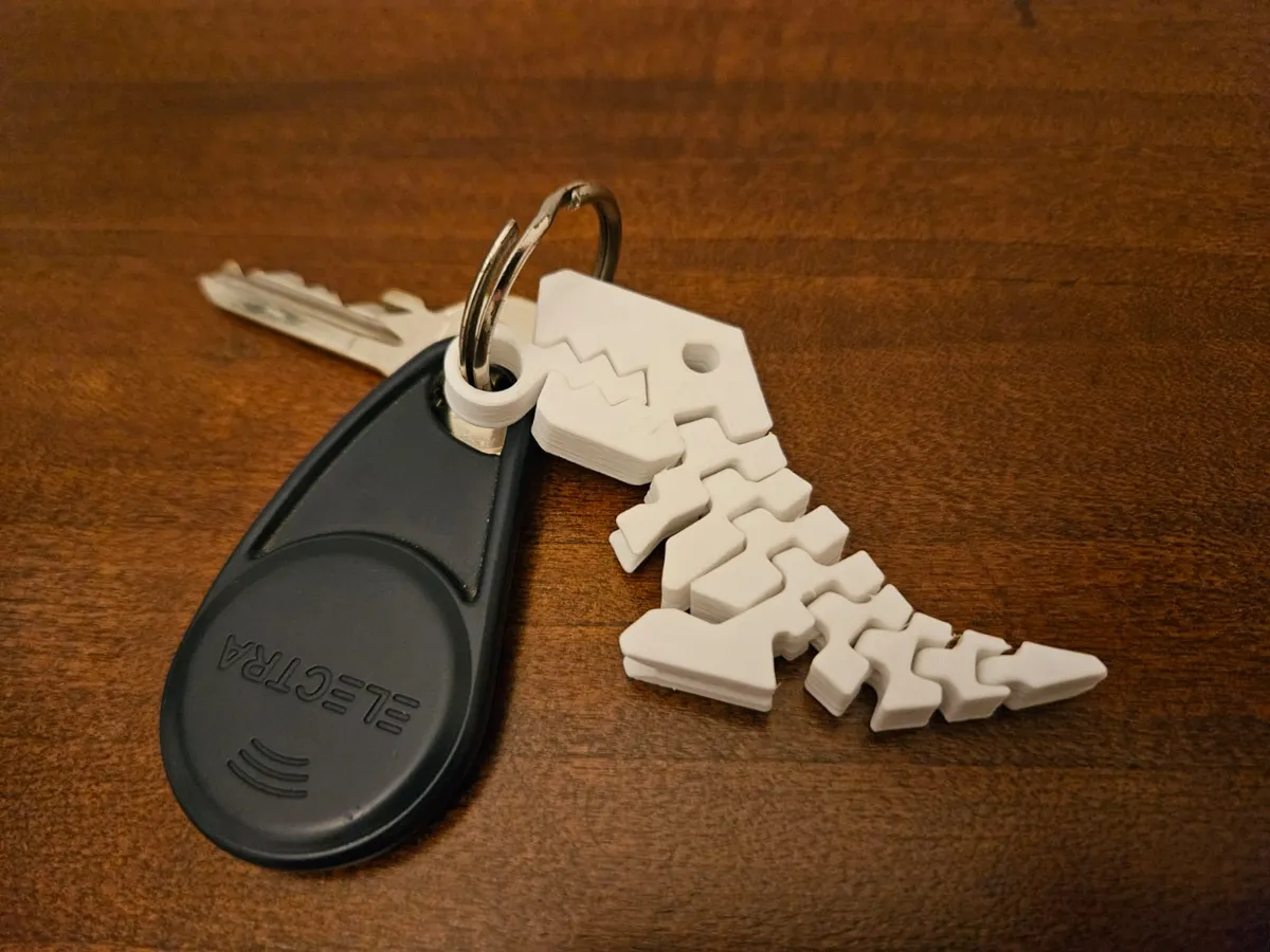 Angry Rex Keychain (Flexible & Detachable)
