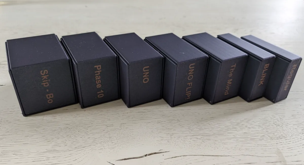 Flipbox for collectible or playing cards