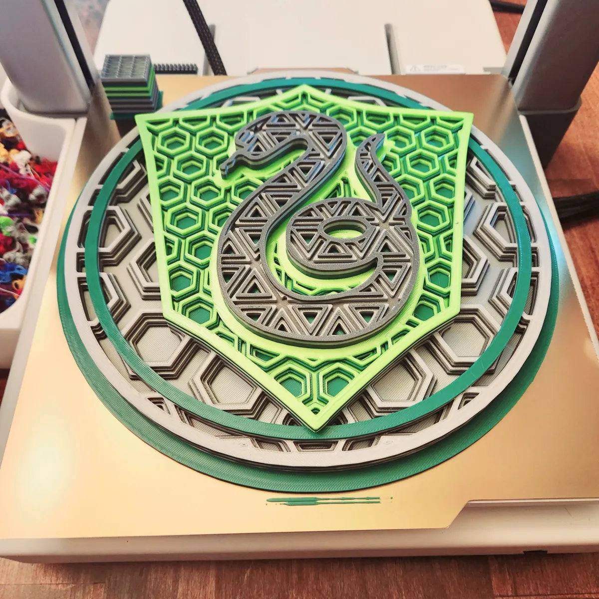 HP Slytherin Dimensional Mosaic, photo 3 of 4 - HP Slytherin Dimensional Mosaic Home Decor Items