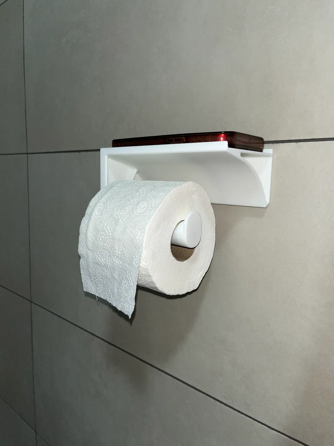 Toilet Paper Holder with Phone Spot, photo 2 of 3 - Toilet Paper Holder with Phone Spot Household