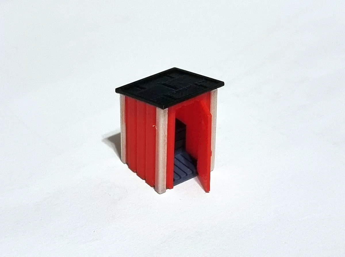 Outhouse, toilet, "Plumpsklo" H0 1:87, photo 2 of 4 - Outhouse, toilet, "Plumpsklo" H0 1:87 Miniatures