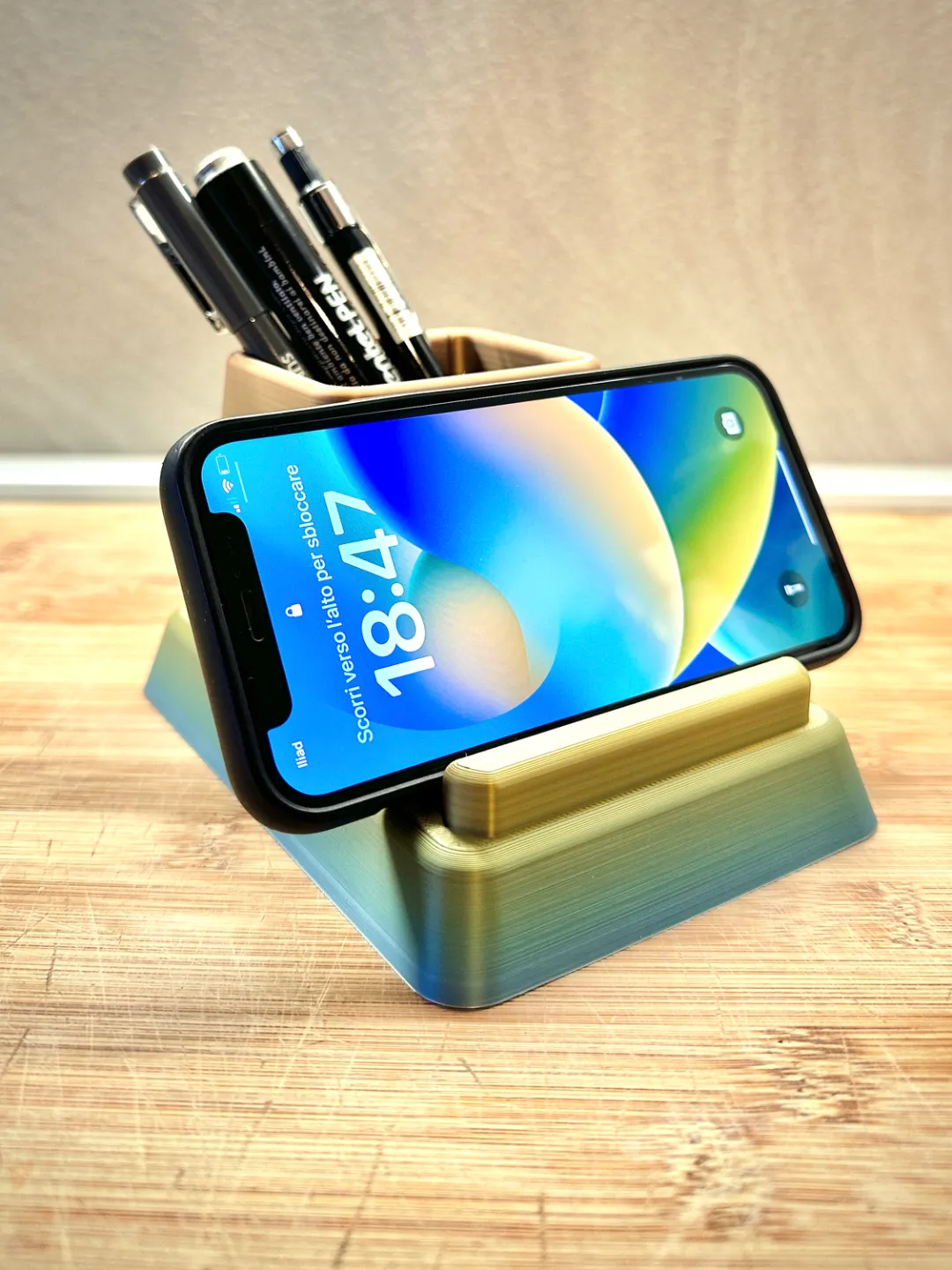 Phone Stand and Pen Holder Desk Organizer, photo 3 of 4 - Phone Stand and Pen Holder Desk Organizer Household