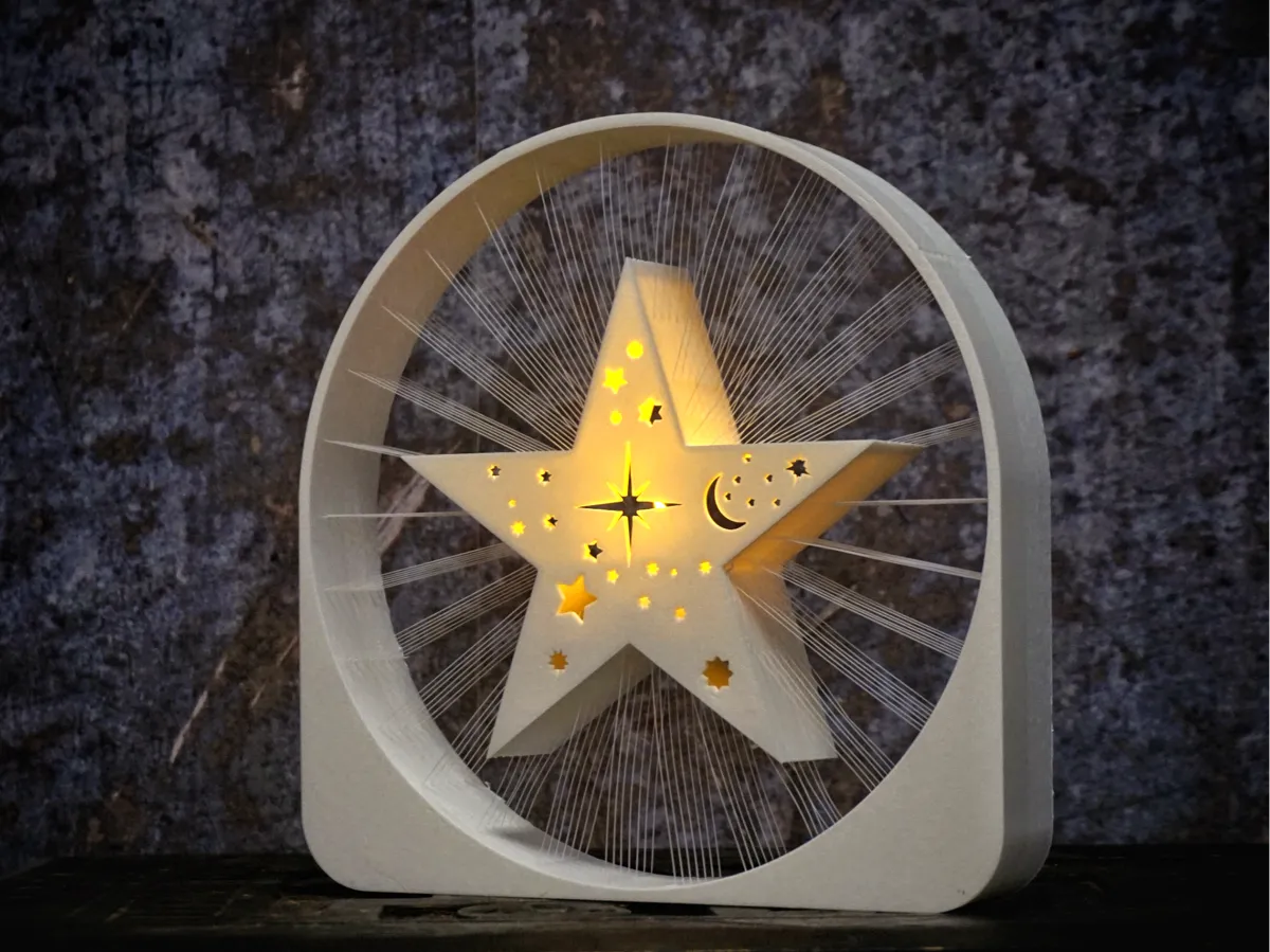Suspended Christmas Star Tealight - Festivities, in stock in India