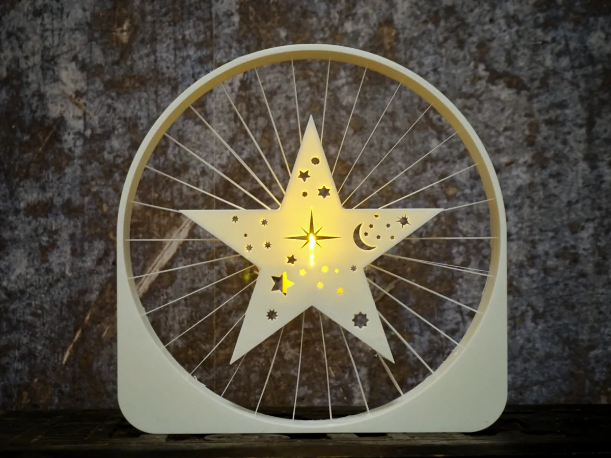 Suspended Christmas Star Tealight, photo 3 of 4 - Suspended Christmas Star Tealight Household