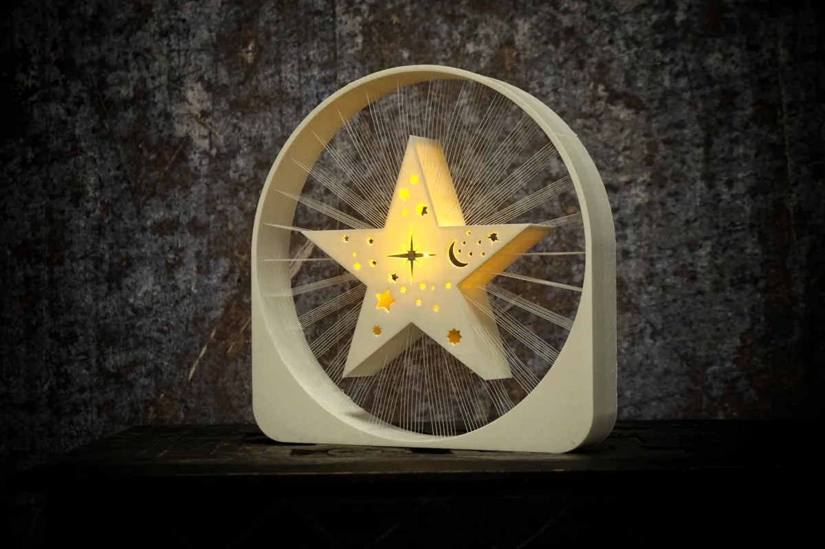Suspended Christmas Star Tealight, photo 4 of 4 - Suspended Christmas Star Tealight Household