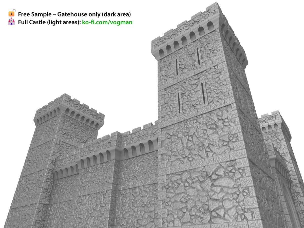 Modular Medieval Castle GATEHOUSE 28mm Terrain, photo 4 of 4 - Modular Medieval Castle GATEHOUSE 28mm Terrain Board Games & Tabletop