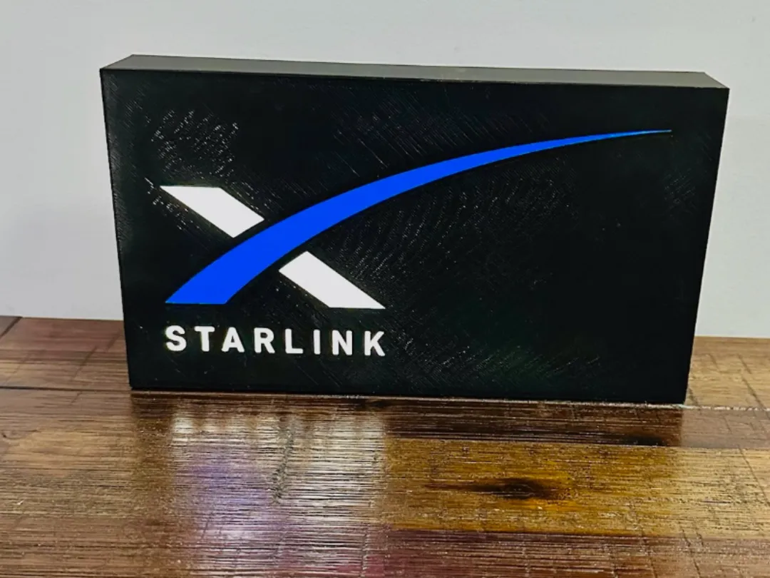 Starlink Logo - Light up Sign / Wall Art