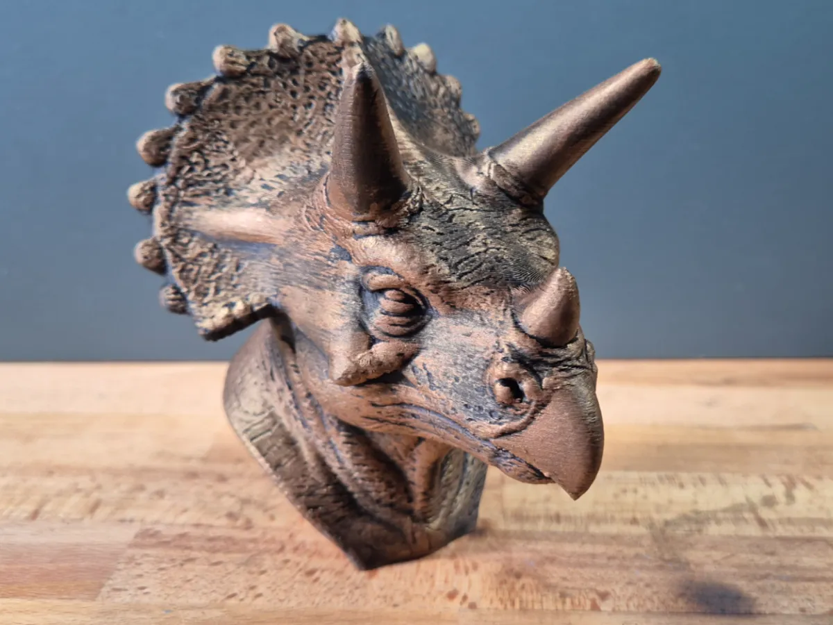 Triceratops Dino Bust Model