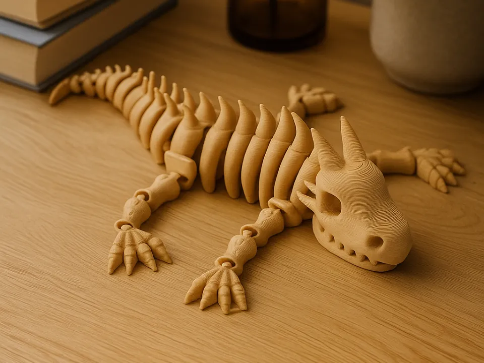 Articulated Dragon Skeleton, Flexible Fantasy Toy