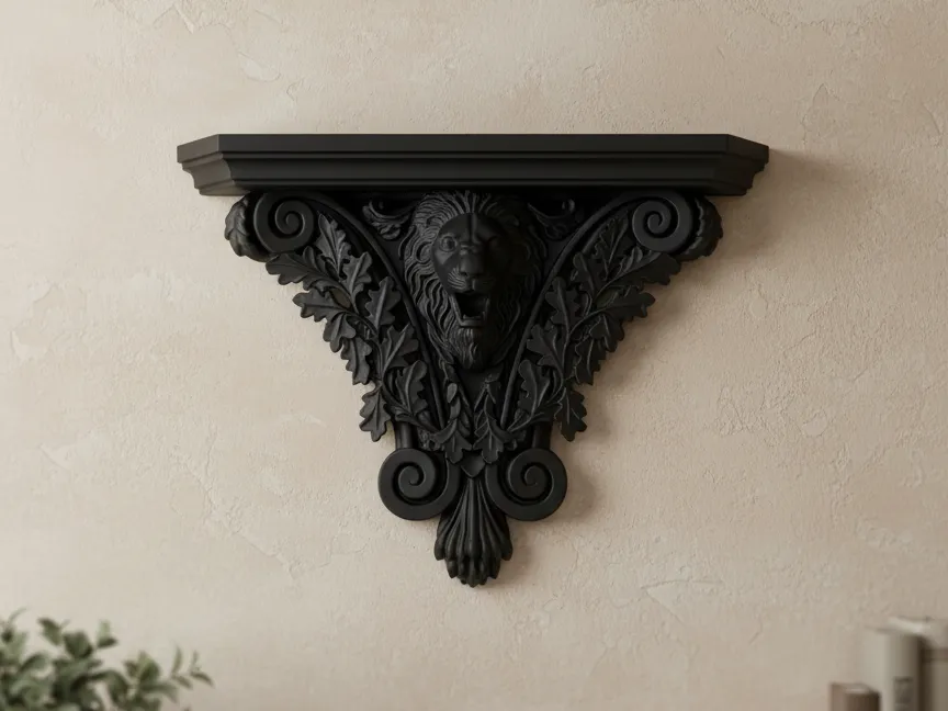 French Gothic Lion Head Corbel