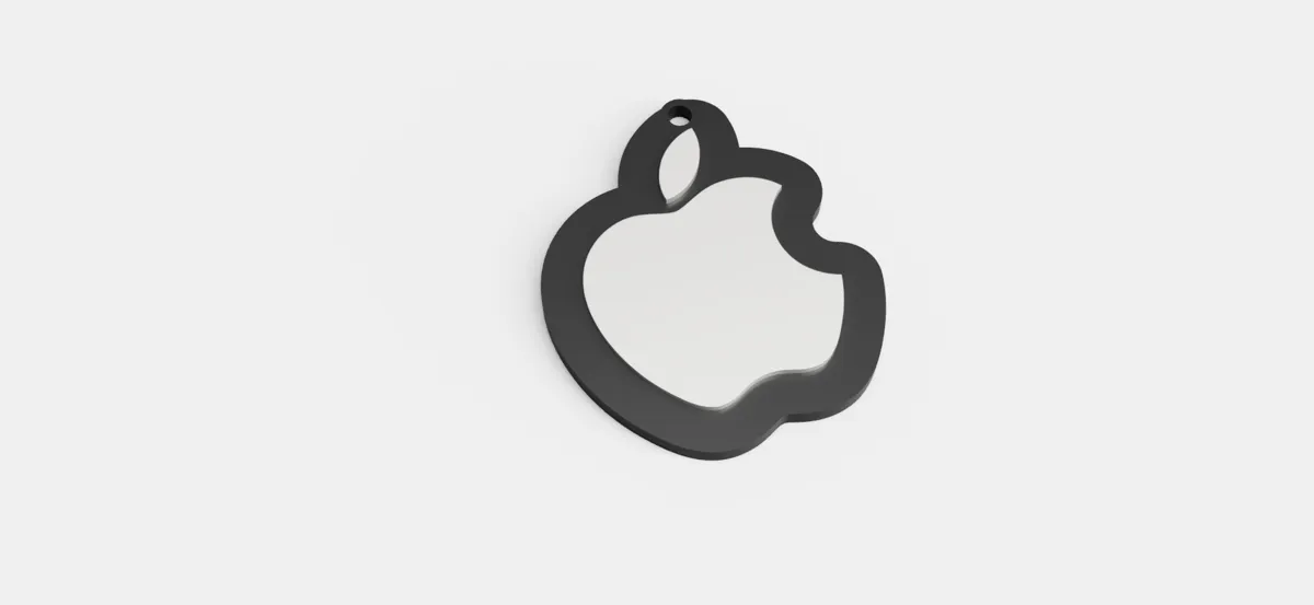 Apple Logo Keychain, photo 3 of 3 - Apple Logo Keychain Keychains