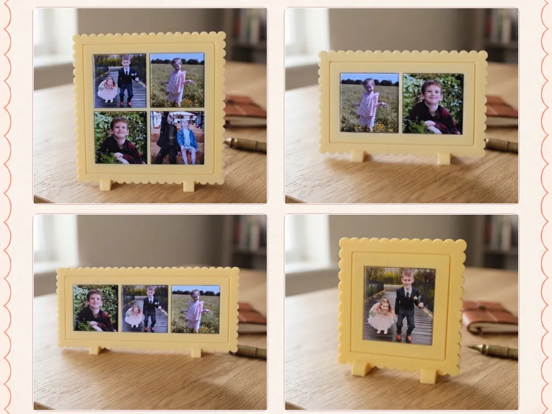 Scalloped Mini Frame - 2x2 Photo Magnet