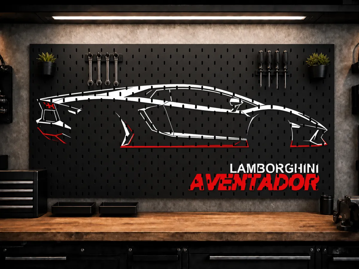 Lamborghini Aventador Makers Wall (SKADIS), photo 3 of 4 - Lamborghini Aventador Makers Wall (SKADIS) Storage & Organisation