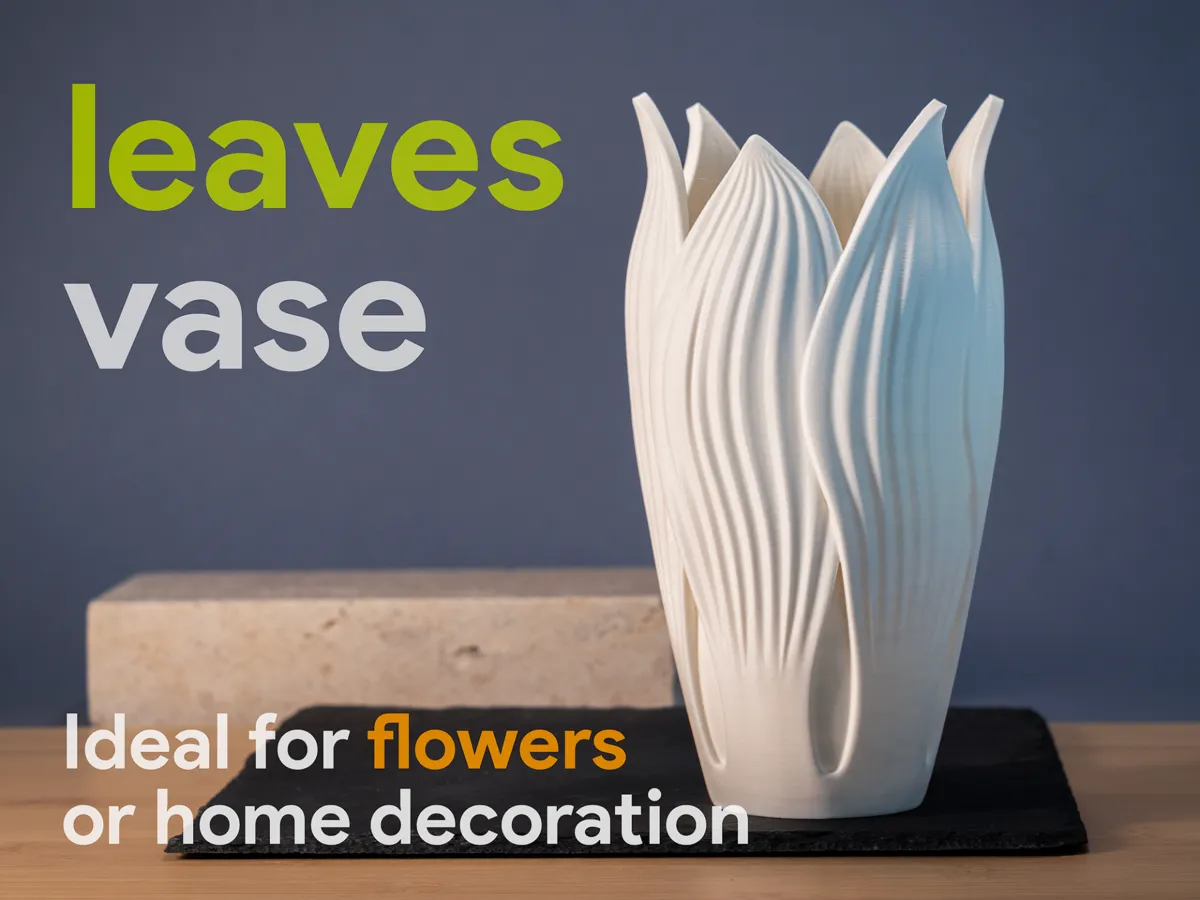 Leaves Vase Design Decor