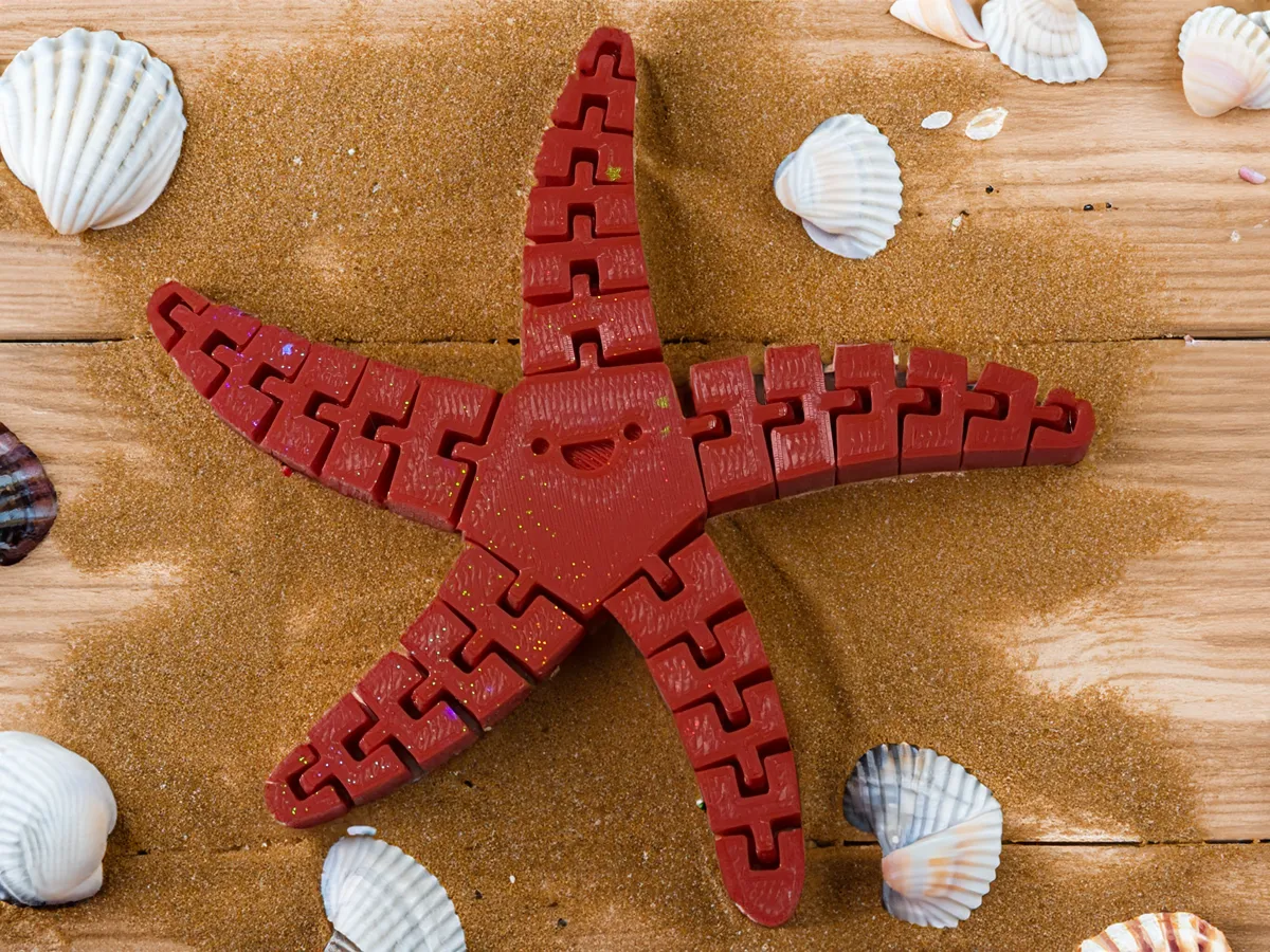 Flexi Starfish - Kawaii Smile Edition, photo 2 of 2 - Flexi Starfish - Kawaii Smile Edition Fidget & Sensory Toys