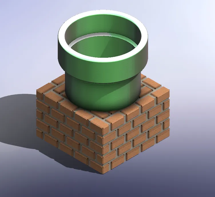 Mario Warp Pipe Self Watering Planter, photo 2 of 3 - Mario Warp Pipe Self Watering Planter Household