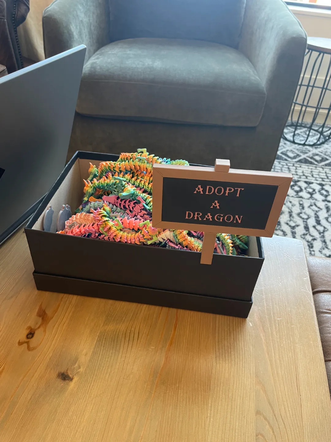 Adopt a Dragon Sign, photo 2 of 3 - Adopt a Dragon Sign Home Decor Items