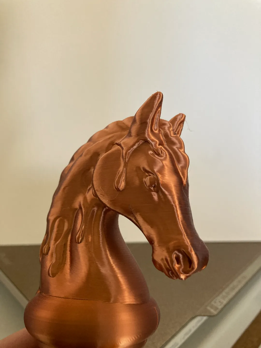 gold drip chesspiece horse, photo 3 of 4 - gold drip chesspiece horse Art