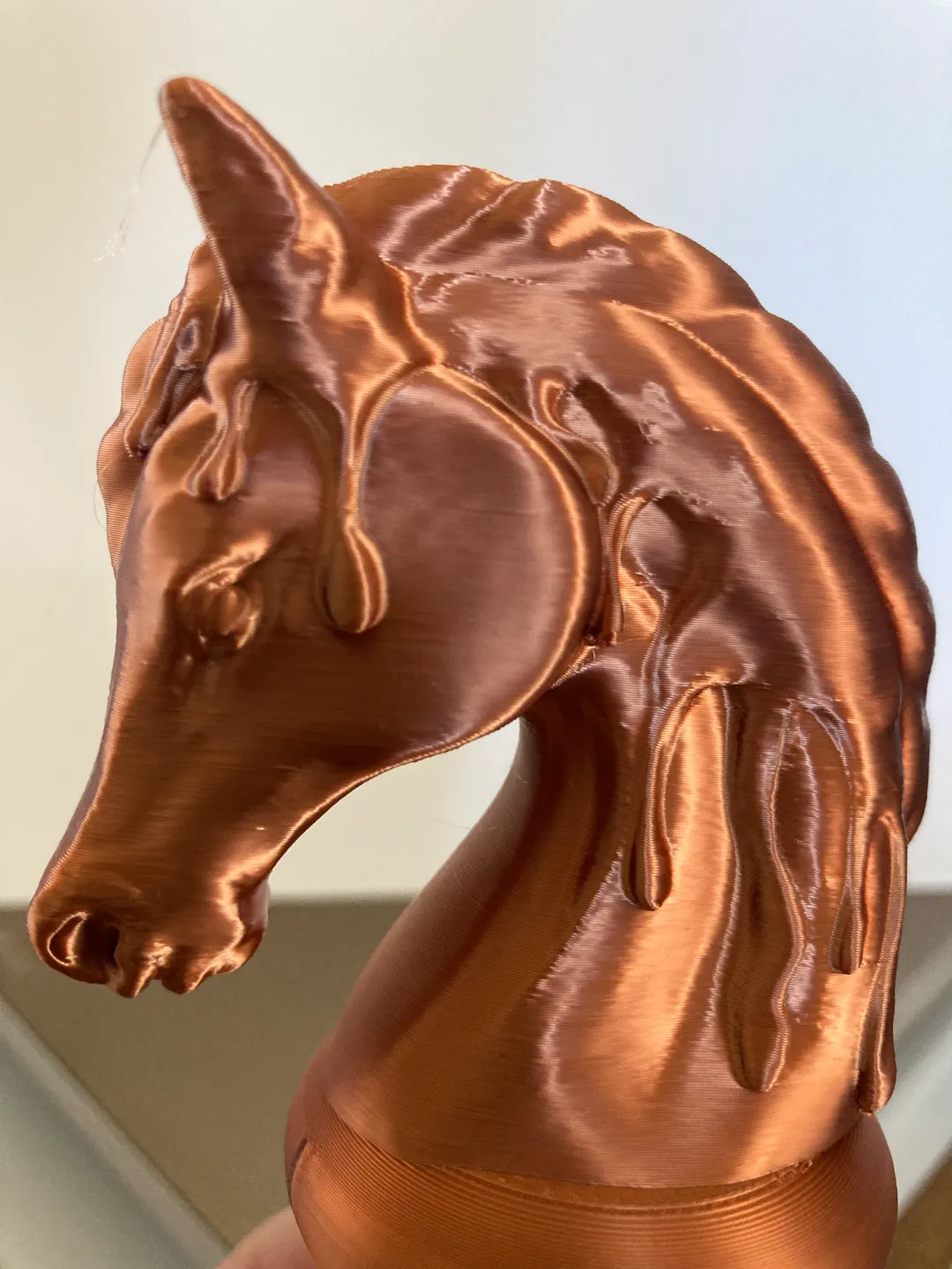 gold drip chesspiece horse, photo 4 of 4 - gold drip chesspiece horse Art