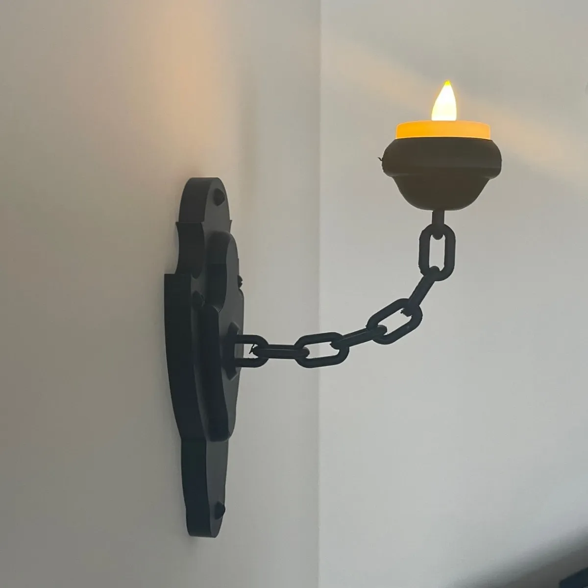 Medieval-Style Wall-Mounted Tealight Candle Holder, photo 4 of 4 - Medieval-Style Wall-Mounted Tealight Candle Holder Household