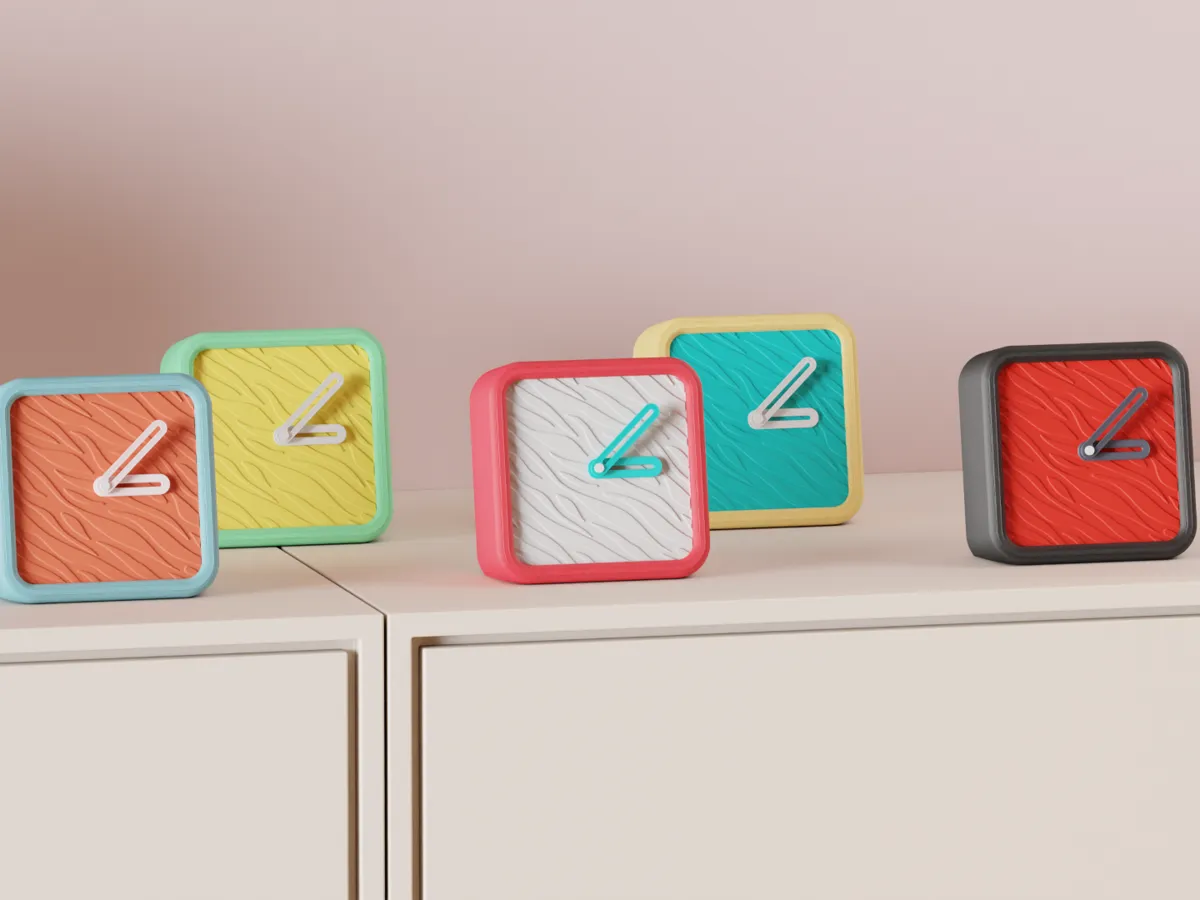 Small Desktop Clock. Zebra Pattern.