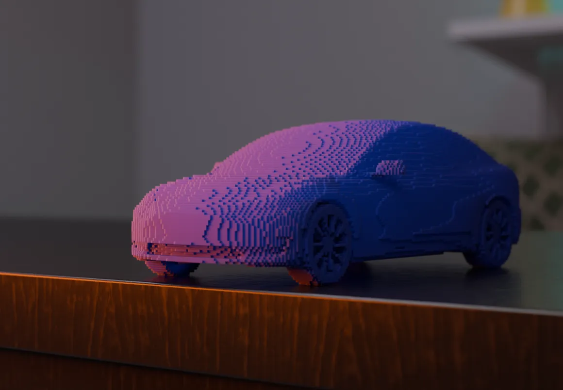 8-Bit Style Tesla Model 3 Figure