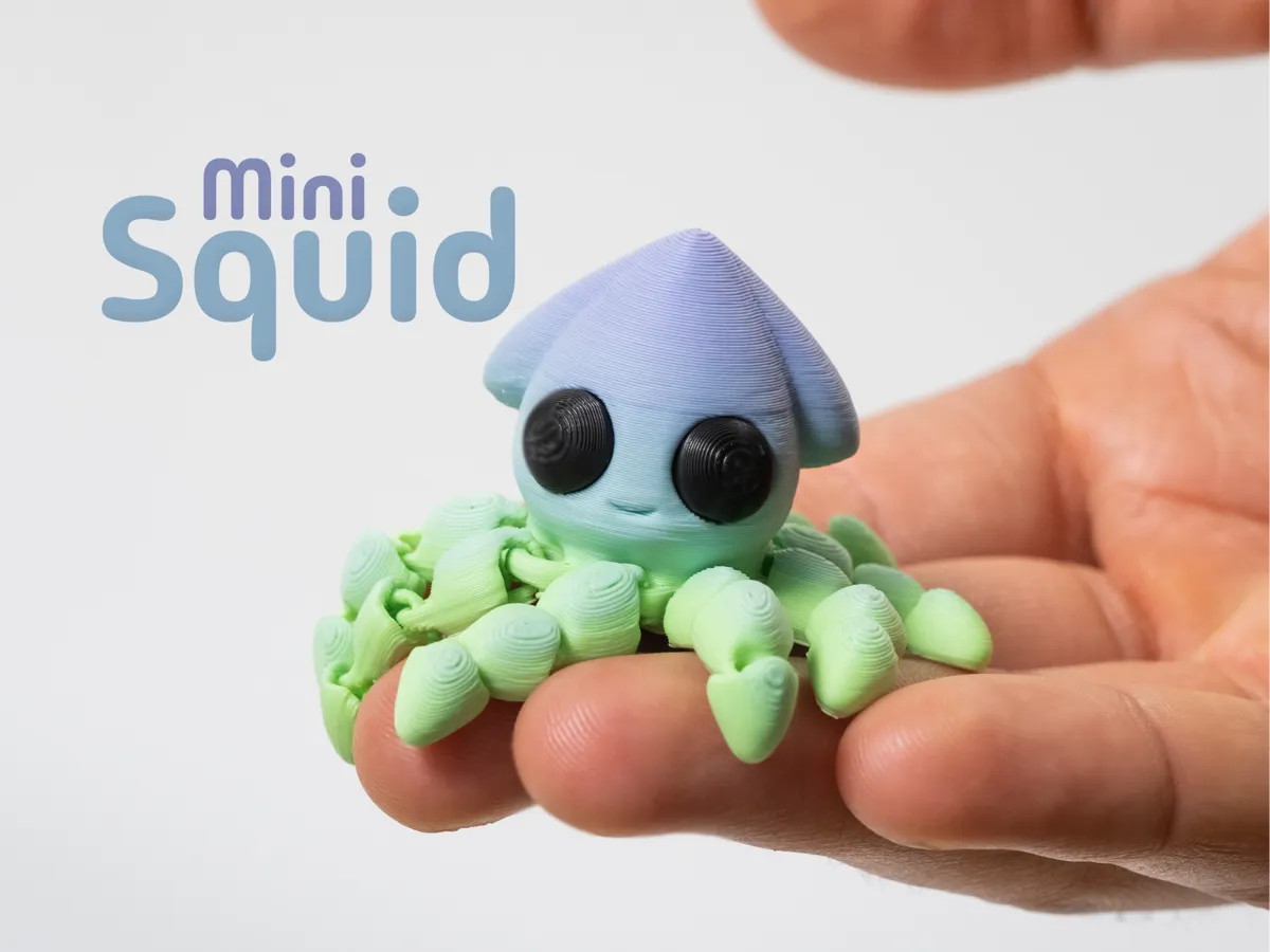 Mini Squid, Articulated & Keychain
