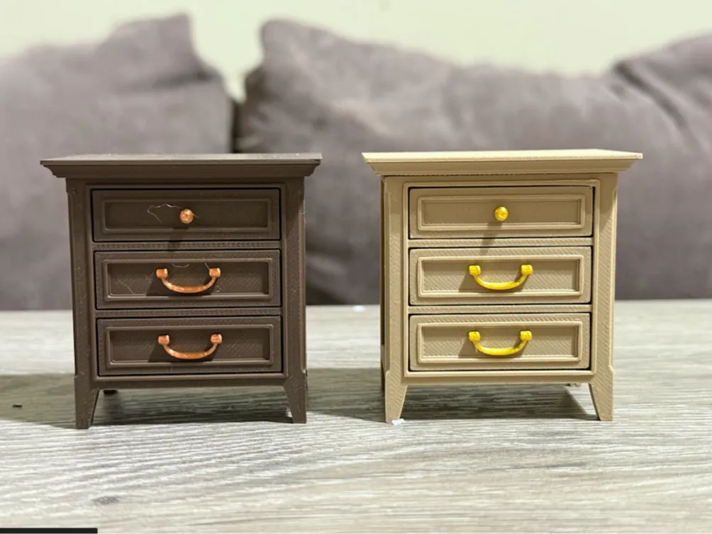 1:12 Night Stand with 3 Drawers