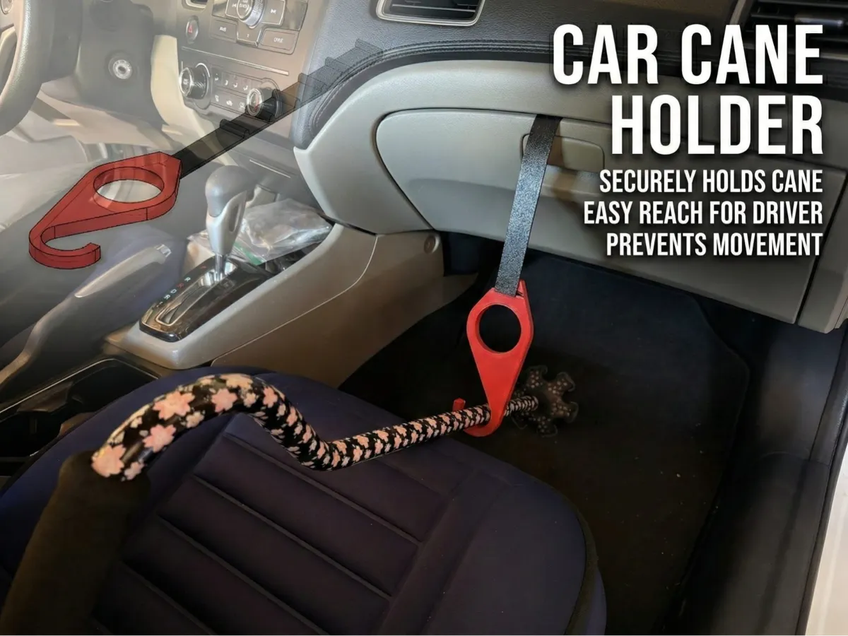 Car Cane Holder - Glovebox Mount -Grandparent Gift